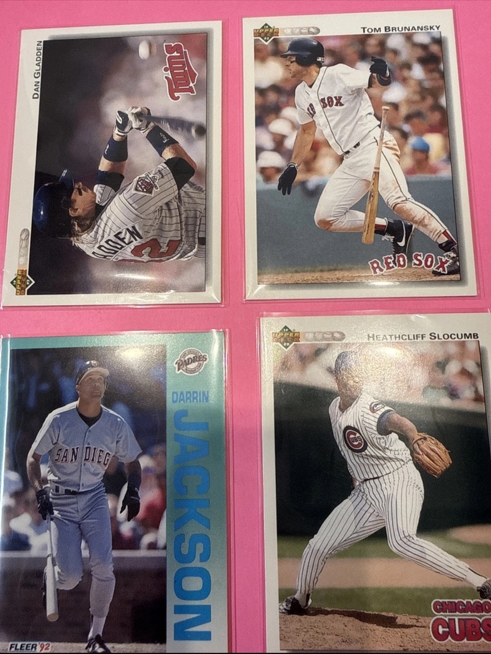 Lot of 50 vtg 1990s baseball cards dan gladden tom brunansky darrin jackson etc